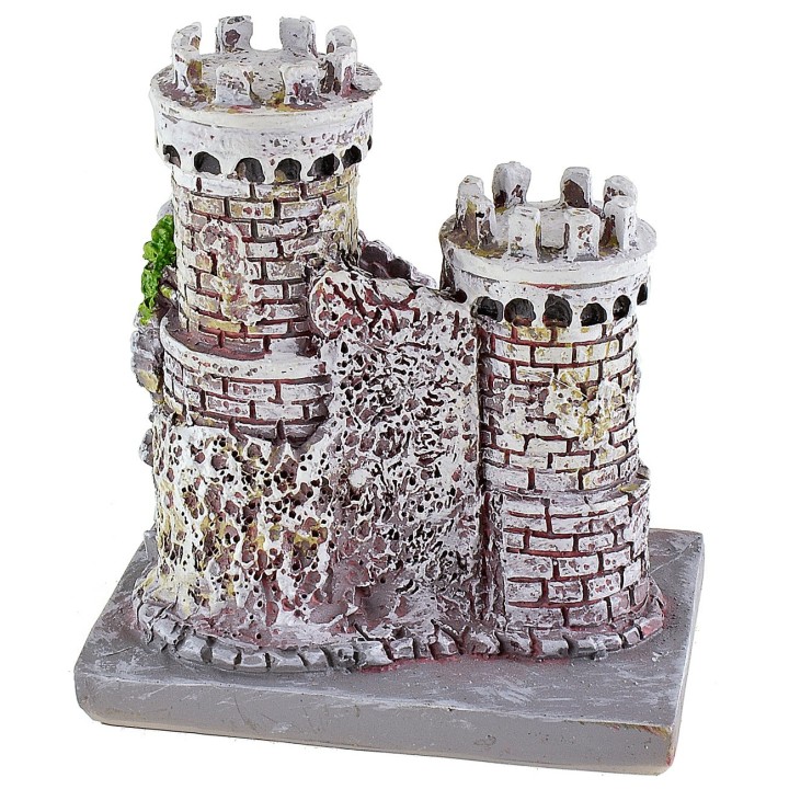 Resin castle 8x6.5x9 h cm