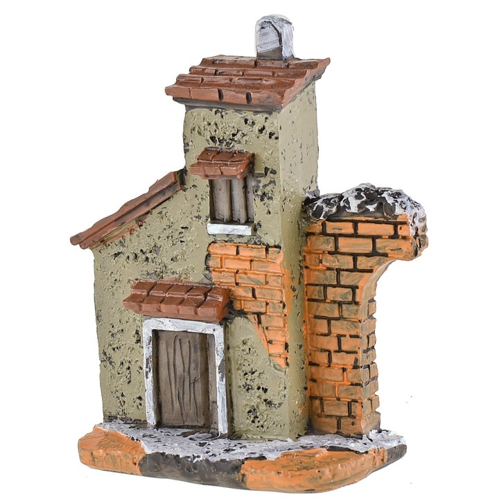 Resin house with semi-arch 6x3.2x8.7 cm h