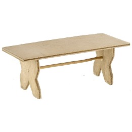 Light wood table 12x5x4 cm h