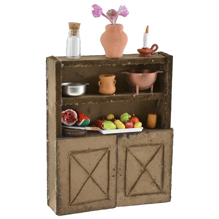 Estante de madera con accesorios cm 9,5x3x12 h