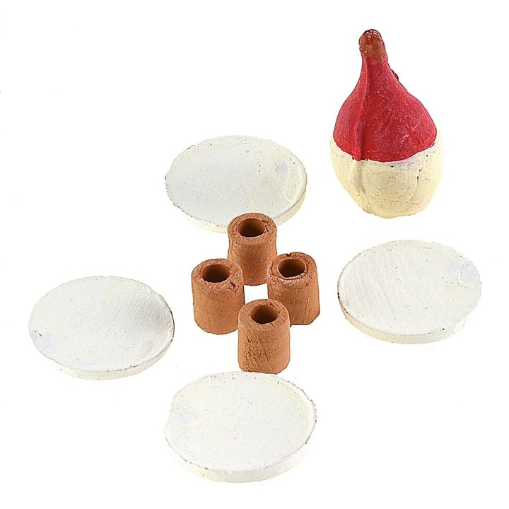 Set minuterie da tavolo con fiasco per statue 6-6,5 cm