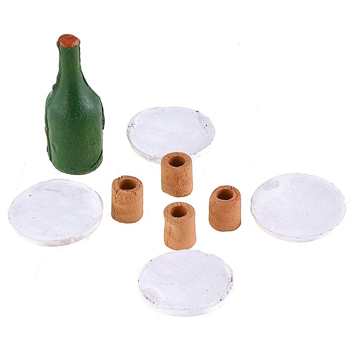 Set minuterie da tavolo con bottiglia per statue 6-6,5 cm