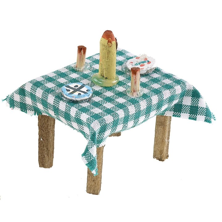 Mesa puesta en colores surtidos cm 4,1x3,4x2,9 h
