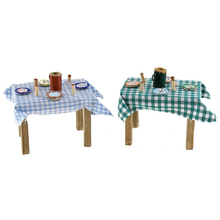 Table set in assorted colors 6.3x4.7x4.4 cm h