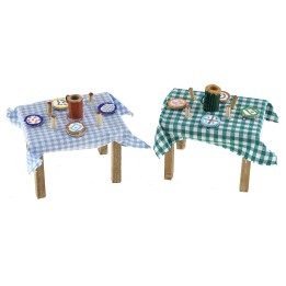 Table set in assorted colors 6.3x4.7x4.4 cm h