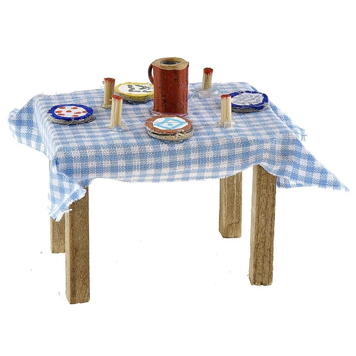 Mesa puesta en colores surtidos cm 6,3x4,7x4,4 h