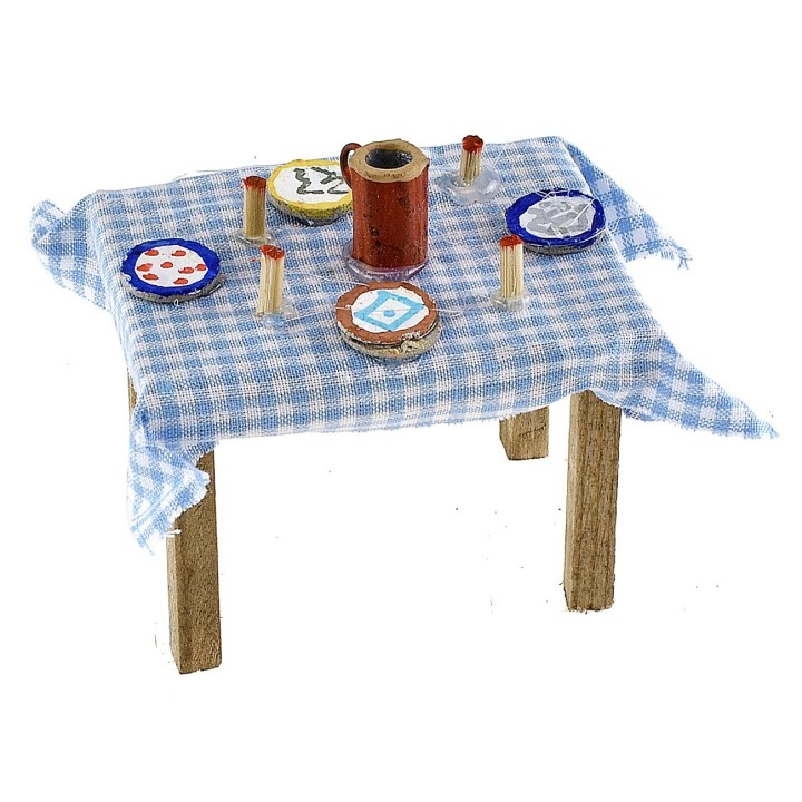 Mesa puesta en colores surtidos cm 6,3x4,7x4,4 h