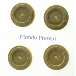 Juego de 4 platos llanos de madera ø cm 2