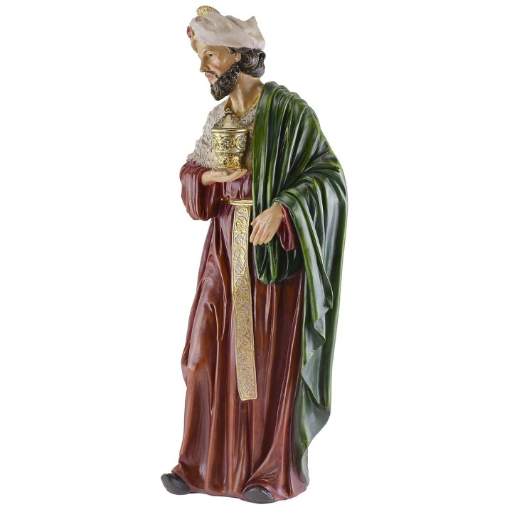Tres Reyes Magos en resina serie 45 cm