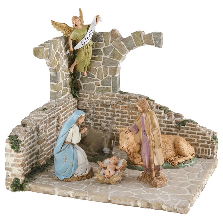 Escenario de resina para belén de 20x17,5x16 cm h