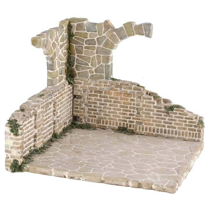 Resin setting for nativity scene 20x17.5x16 cm h