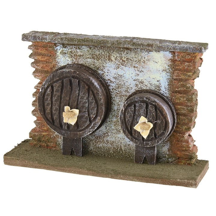Muro con botti per presepe cm 19x6x12,5 h