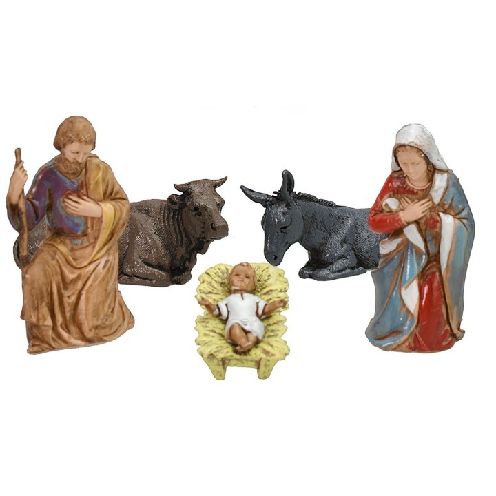 Nativity 5 subjects series 8 cm Landi Moranduzzo