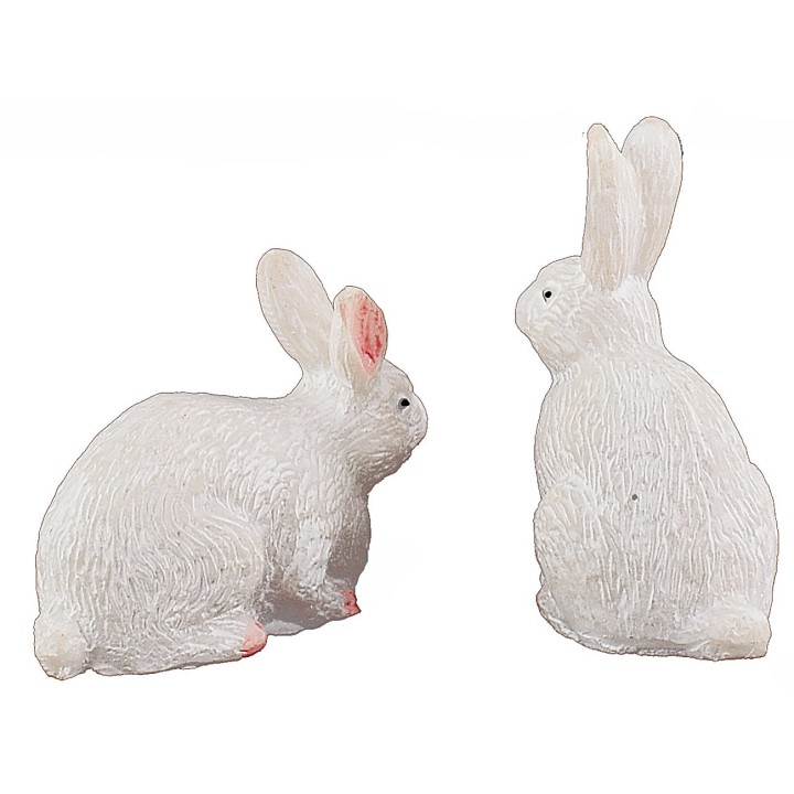 Set of 2 Oliver rabbits for statues 15-20 cm