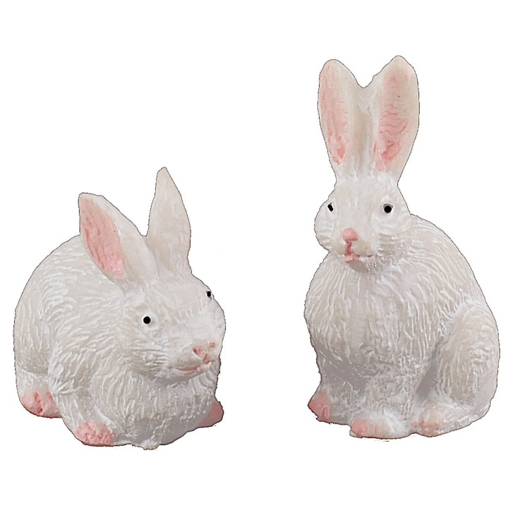Set of 2 Oliver rabbits for statues 15-20 cm