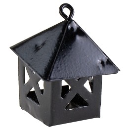 Black metal lantern 2.7x2.7x3.2 h cm