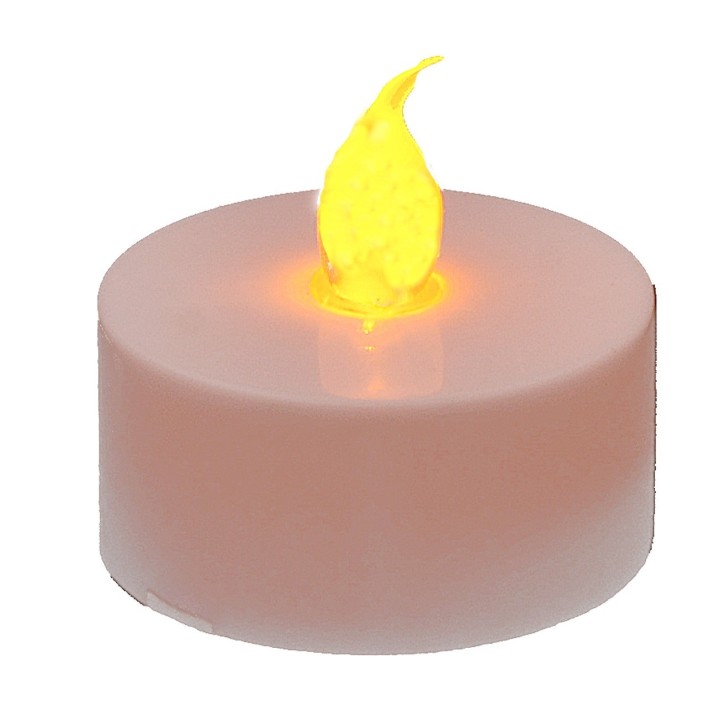 Lumino bianco ø 3,7 cm con fiamma a batteria per realizzare il