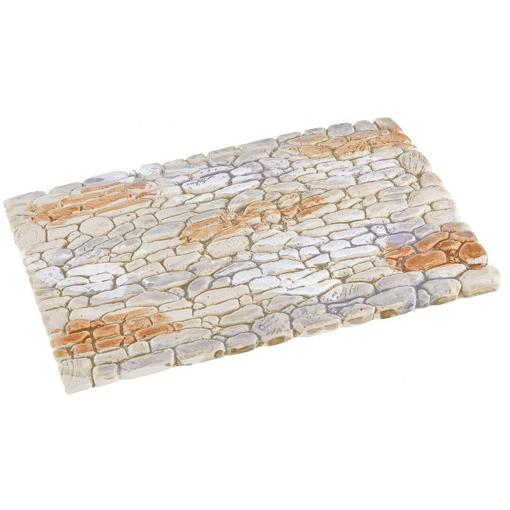 Clear plaster wall with mixed stones 25.5x15.5x1.4 cm, DIY