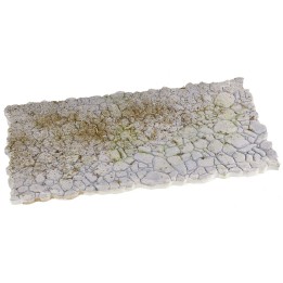 Gray mixed stone plaster floor for DIY nativity scene