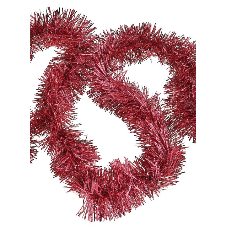 Red festoon for Christmas decorations ø 6x200 cm