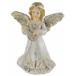 Ángel con mandolina de resina 12 cm