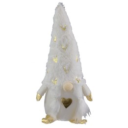 Christmas white gnome h 30 cm