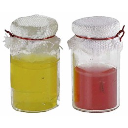 Set of 2 jam jars with fruit cm ø 1,1x2,2 h