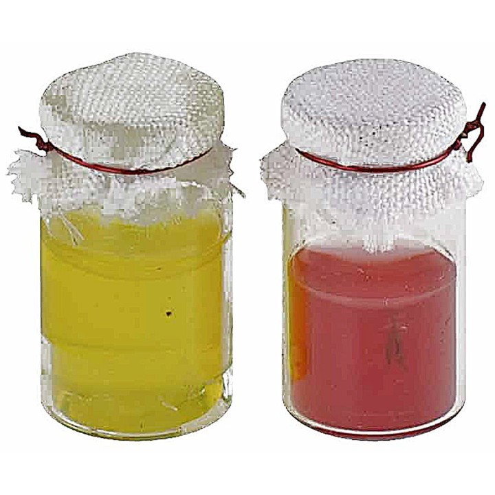 Set of 2 jam jars with fruit cm ø 1,1x2,2 h