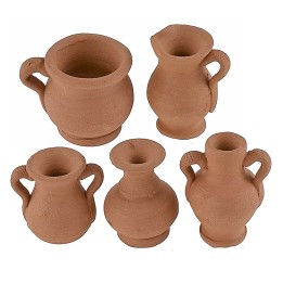 Conjunto 5 ánforas altura 2-2,5 cm