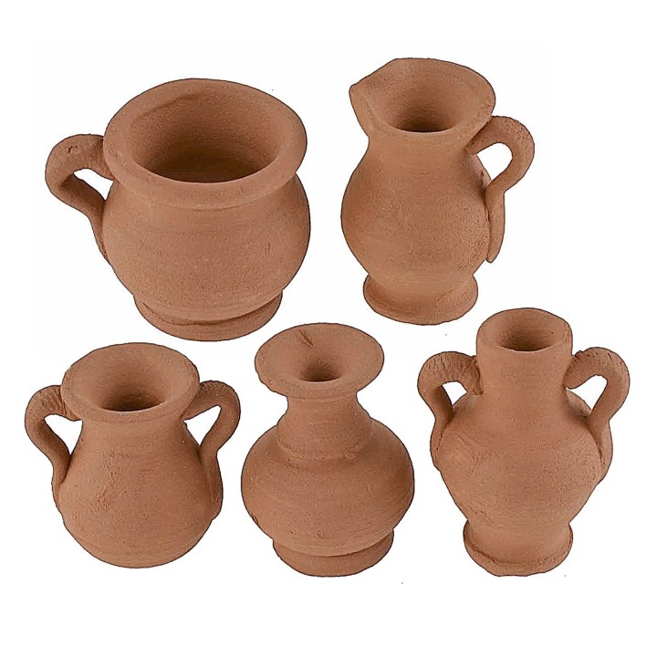 Conjunto 5 ánforas altura 2-2,5 cm