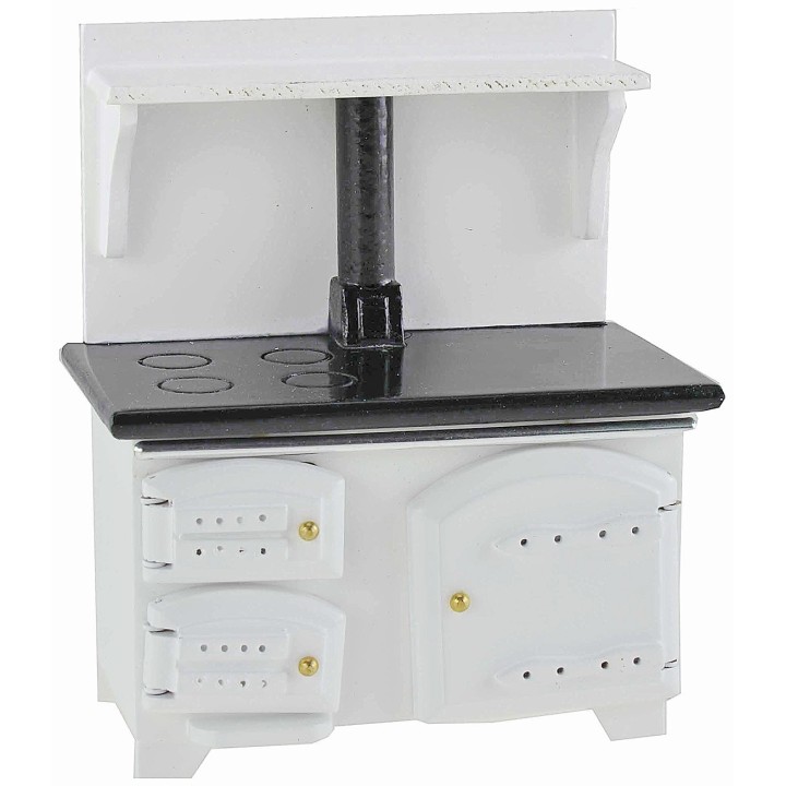 White kitchen stove 9.5x5x11.5 cm h