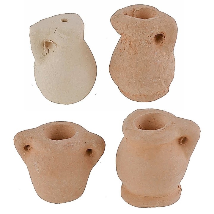Set de 4 ánforas de terracota h 1,4-1,9 cm