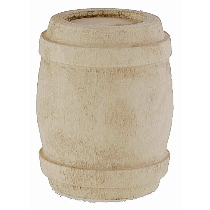 Botte in legno cm ø 3x3,7 h minuterie presepe