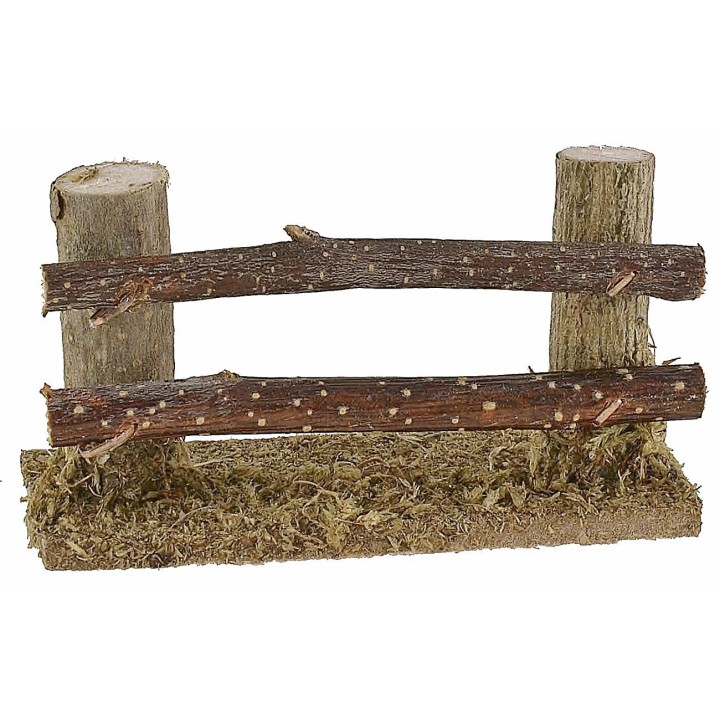 Valla de madera con 2 postes de 8x3,5x4,5 cm de altura para