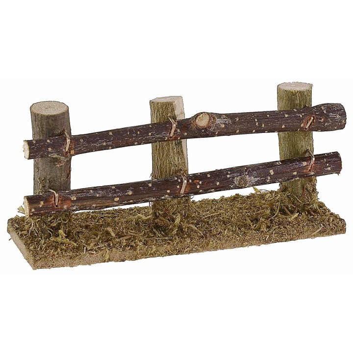 Staccionata in legno con 3 pali cm 10x3,5x4,5 h per presepe