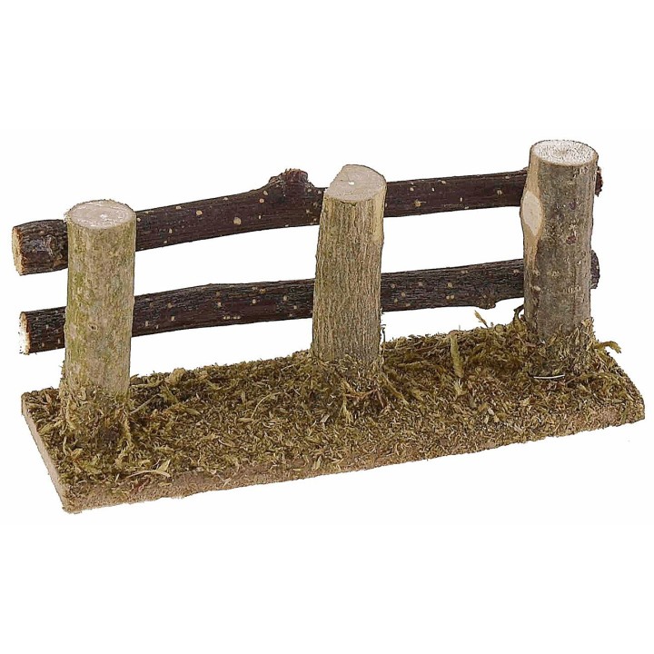 Staccionata in legno con 3 pali cm 10x3,5x4,5 h per presepe