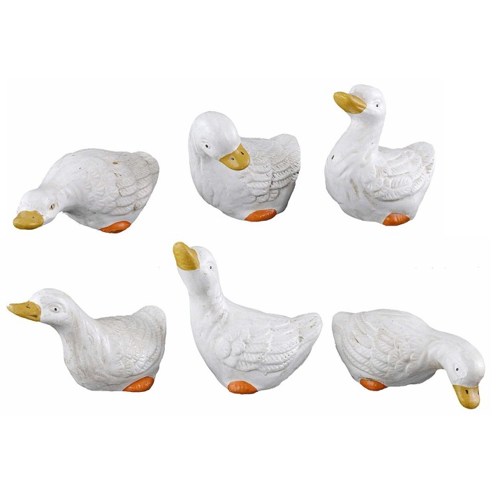 Set of 6 resin geese for statues 20-30 cm