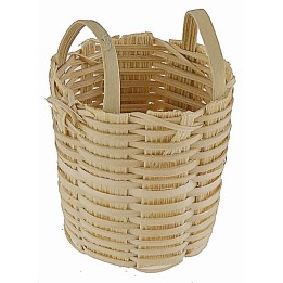 Wicker basket with handles cm ø 3.5x4.5 h nativity accessories