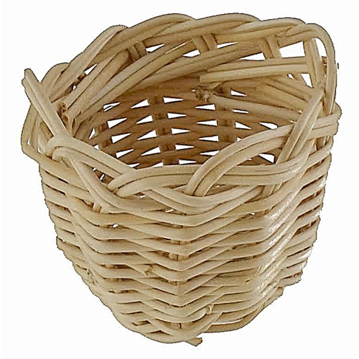 Wicker basket cm ø 3.6x3 h nativity accessories