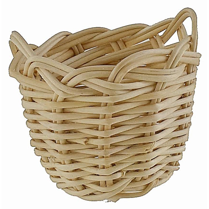 Wicker basket cm ø 3.6x3 h nativity accessories