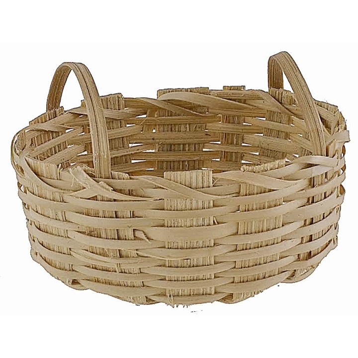 Cestino ovale in vimini con manici cm 5x3,7x3,1 h minuterie