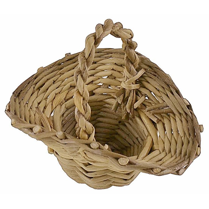 Basket with edge and handle 5.5x4x4.5 cm h nativity scene small