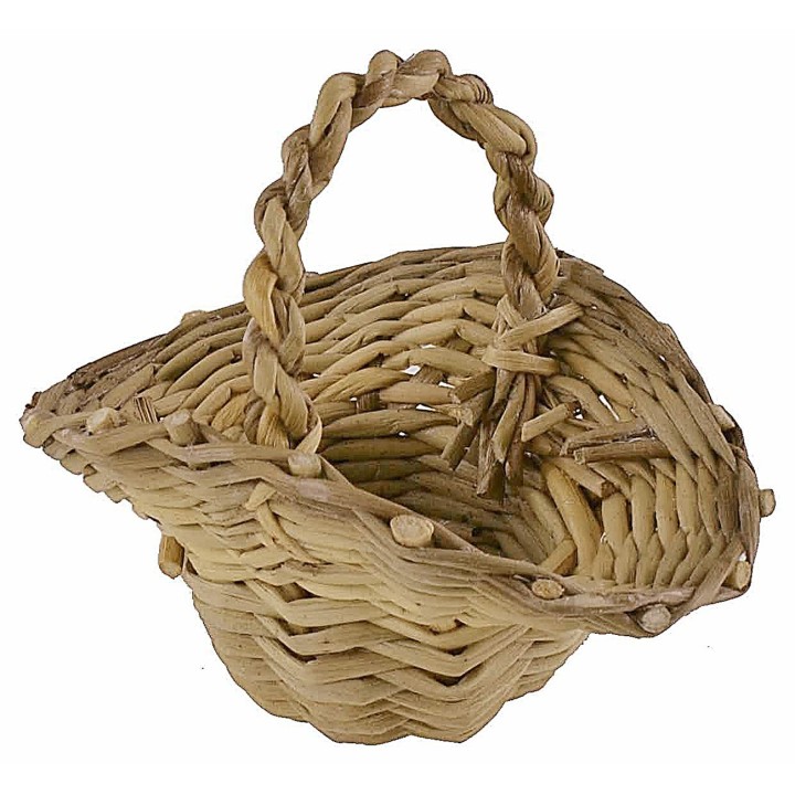 Basket with edge and handle 5.5x4x4.5 cm h nativity scene small