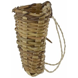 Wicker pannier 4.3x3.2x6.2 cm h nativity accessories