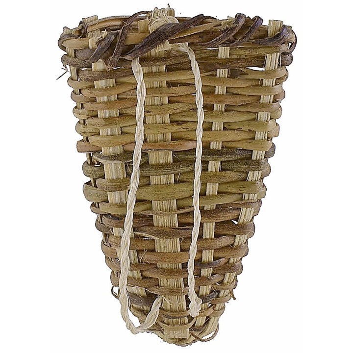 Wicker pannier 4.3x3.2x6.2 cm h nativity accessories