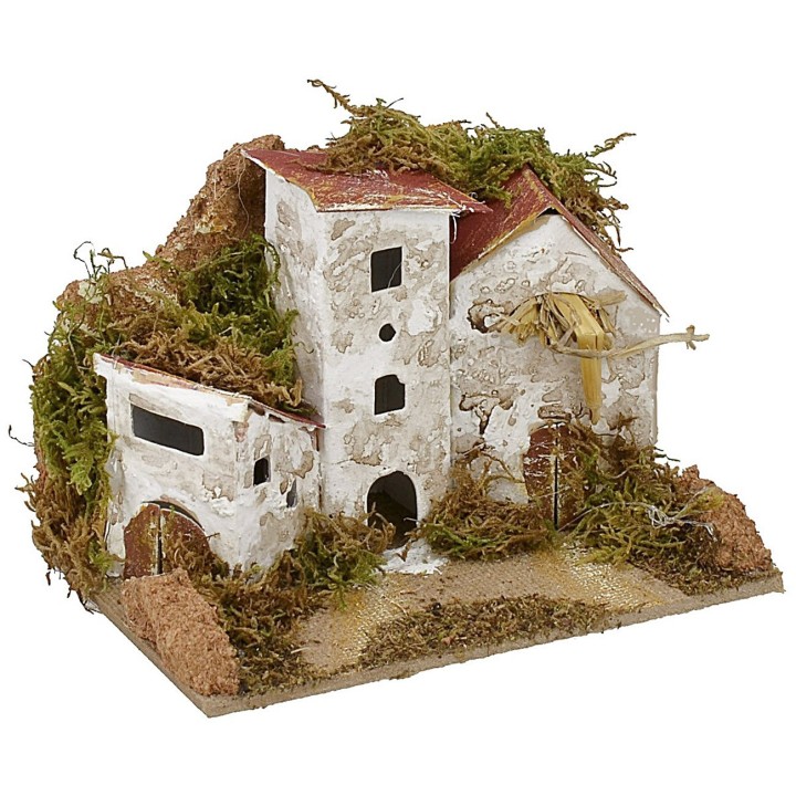 Conjunto de 6 grupos de casitas para belén de 15x10,5x10 cm h