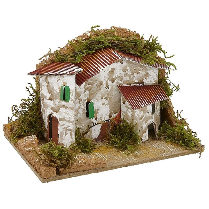 Conjunto de 6 grupos de casitas para belén de 15x10,5x10 cm h