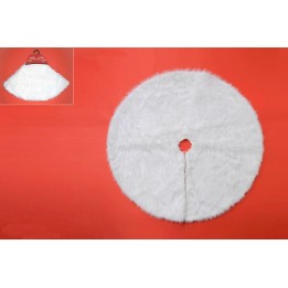 White fur carpet ø 100 cm for Christmas tree cover