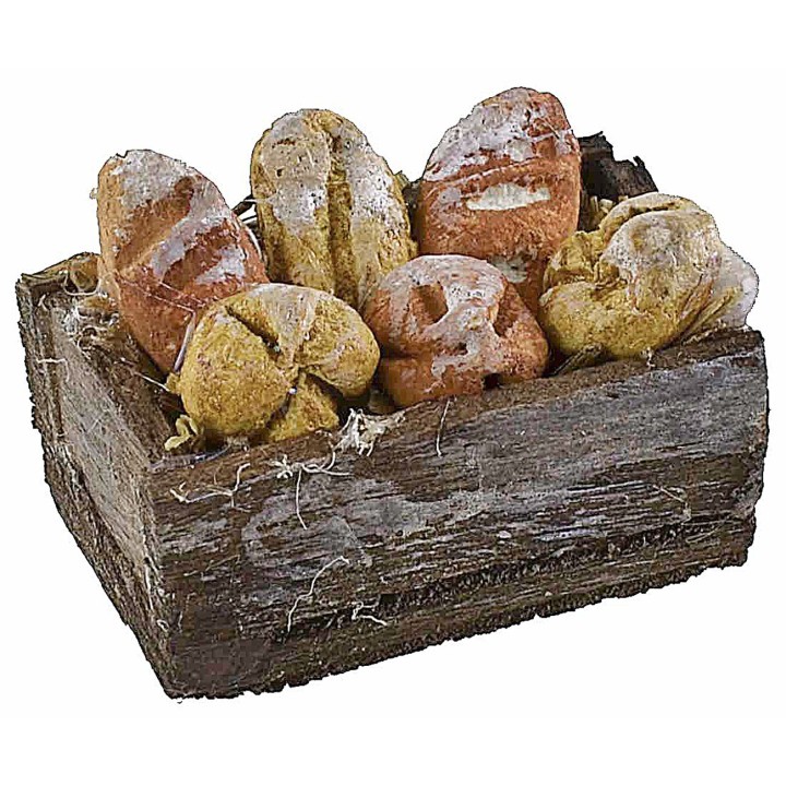 Cassetta in legno con pane cm 3x1,8x1,4 h