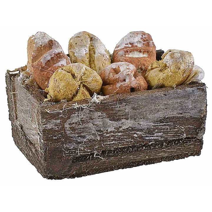 Cassetta in legno con pane cm 3x1,8x1,4 h